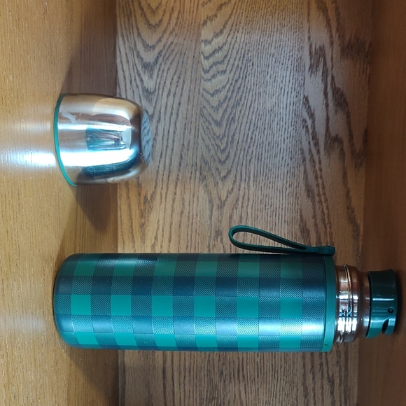 Hearth & Hand Other - Hearth & Hand Green Checkered Thermos